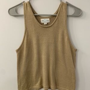 Beige Knit Tank Top